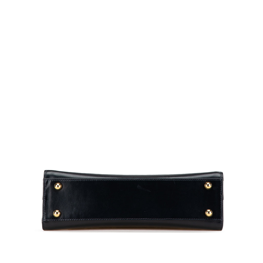 Leather Chain Crossbody Blue - Gaby Paris