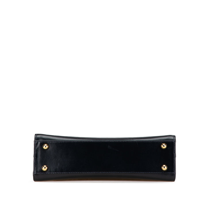 Leather Chain Crossbody Blue - Gaby Paris