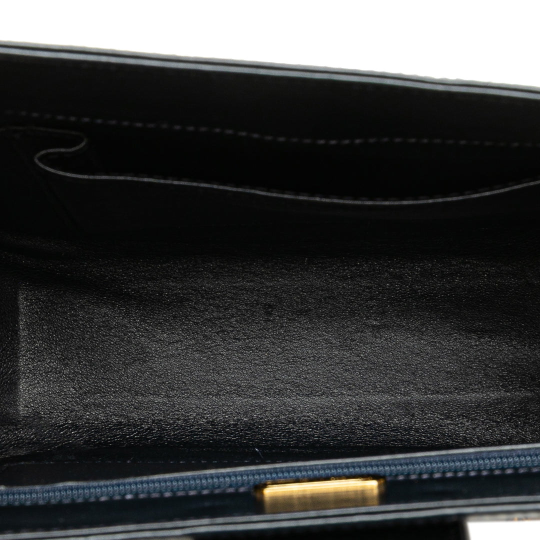 Leather Chain Crossbody Blue - Gaby Paris