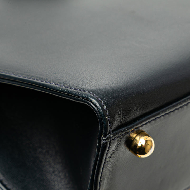 Leather Chain Crossbody Blue - Gaby Paris