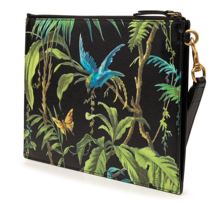 Gucci Cuir de veau Tropical Print Pochette