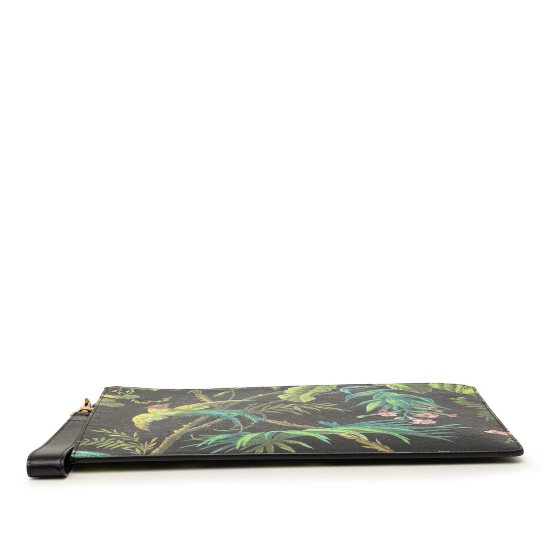 Gucci Cuir de veau Tropical Print Pochette