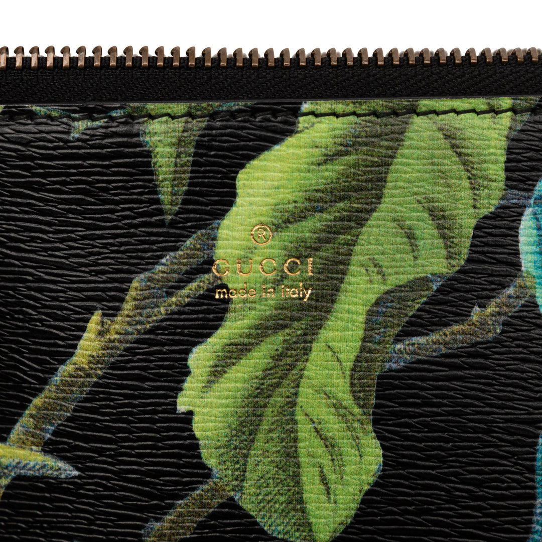 Gucci Cuir de veau Tropical Print Pochette