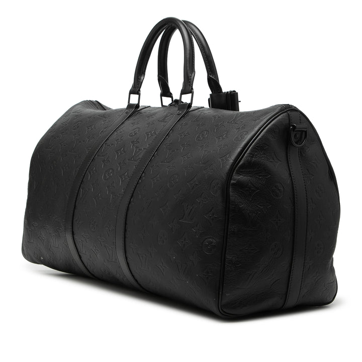 Louis Vuitton Monogram Shadow Keepall Bandouliere 50