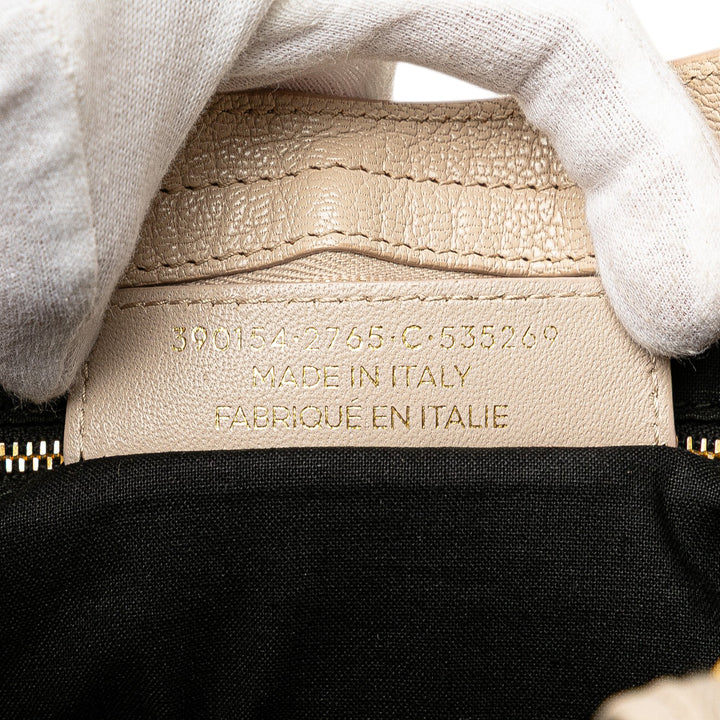 Balenciaga Chevre Motocross Classic Métallisé Edge City Sac cartable Marron