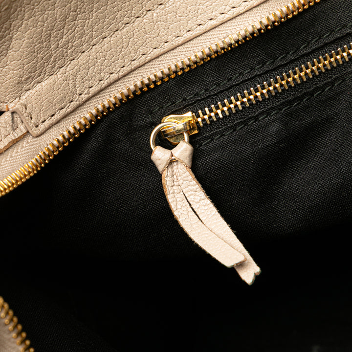 Balenciaga Chevre Motocross Classic Métallisé Edge City Sac cartable Marron