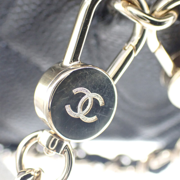 CC Matelassé Sac à dos Mini Cuir caviar Noir