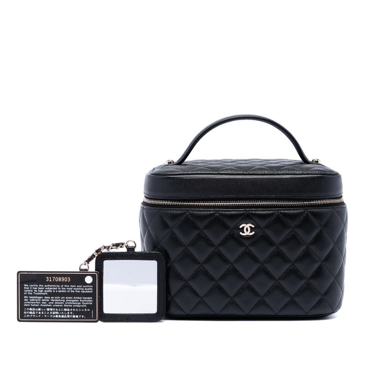 Chanel Medium CC Matelassé Caviar Vanity
