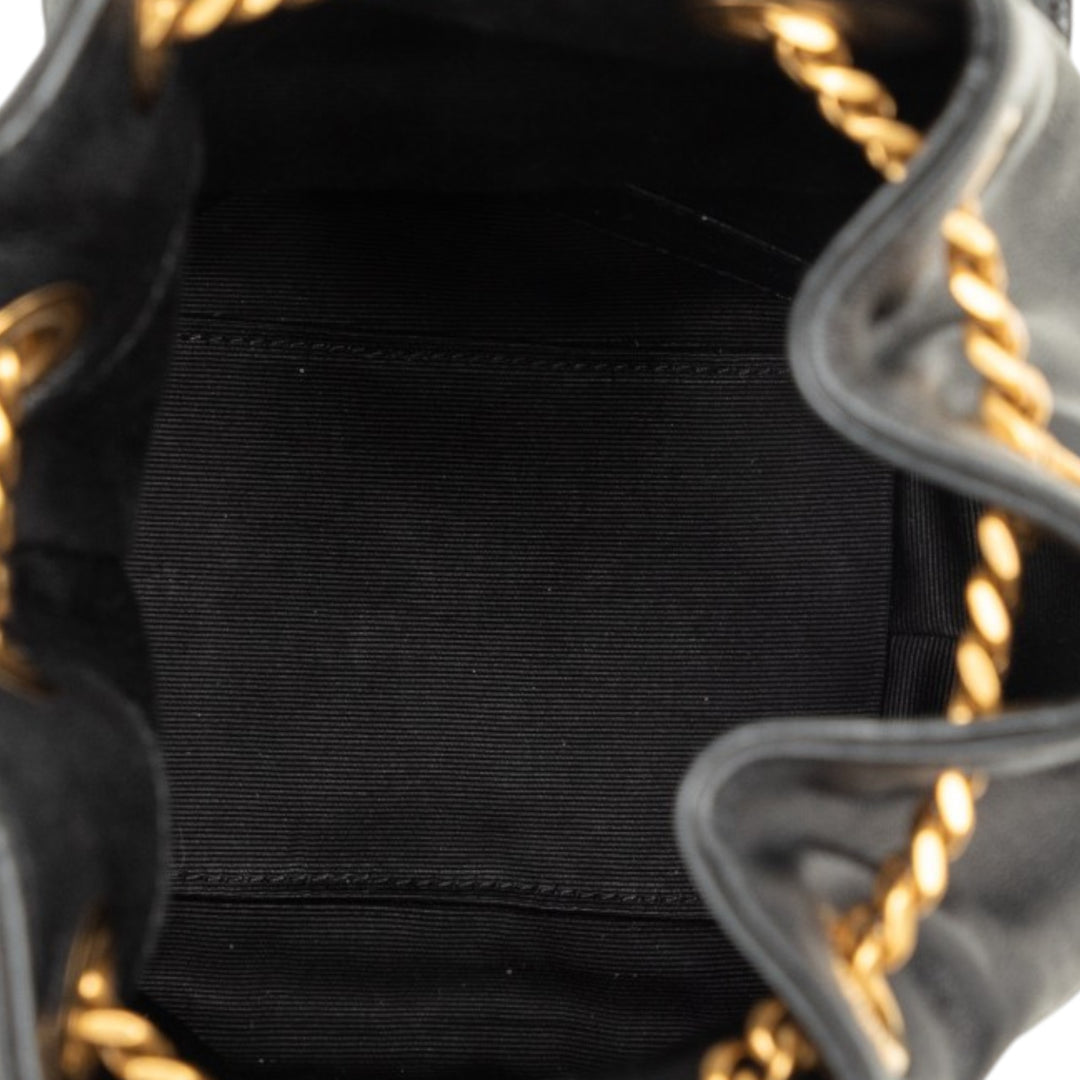 Saint Laurent Mini Chevron Cuir d'agneau Joe Bucket Sac