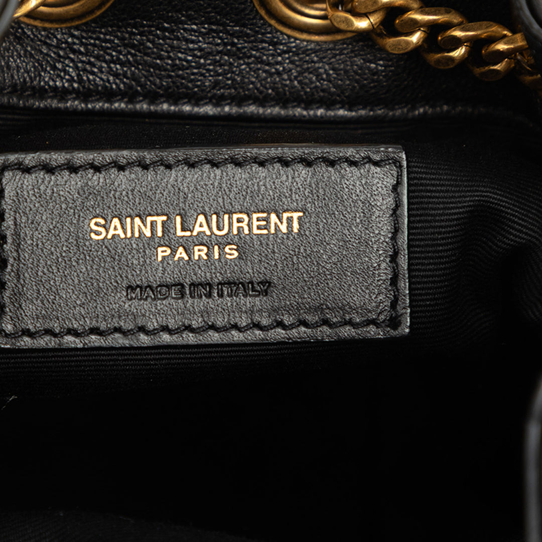 Saint Laurent Mini Chevron Cuir d'agneau Joe Bucket Sac