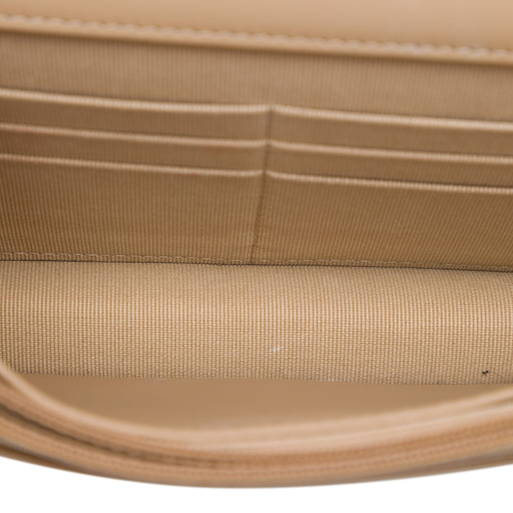 Matelassé brillant 31 Wallet on Chain Cuir d'agneau Marron