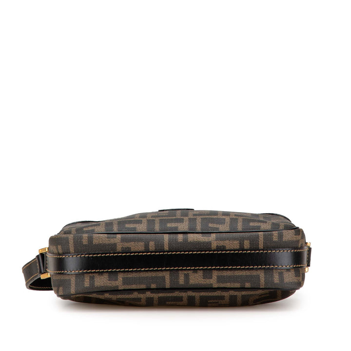Zucca Coated Canvas Crossbody Brown - Gaby Paris