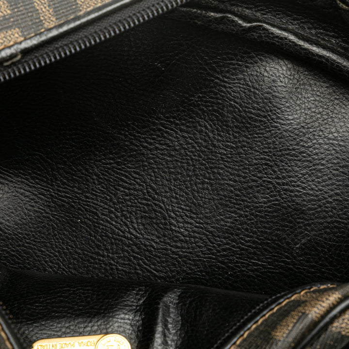 Zucca Coated Canvas Crossbody Brown - Gaby Paris
