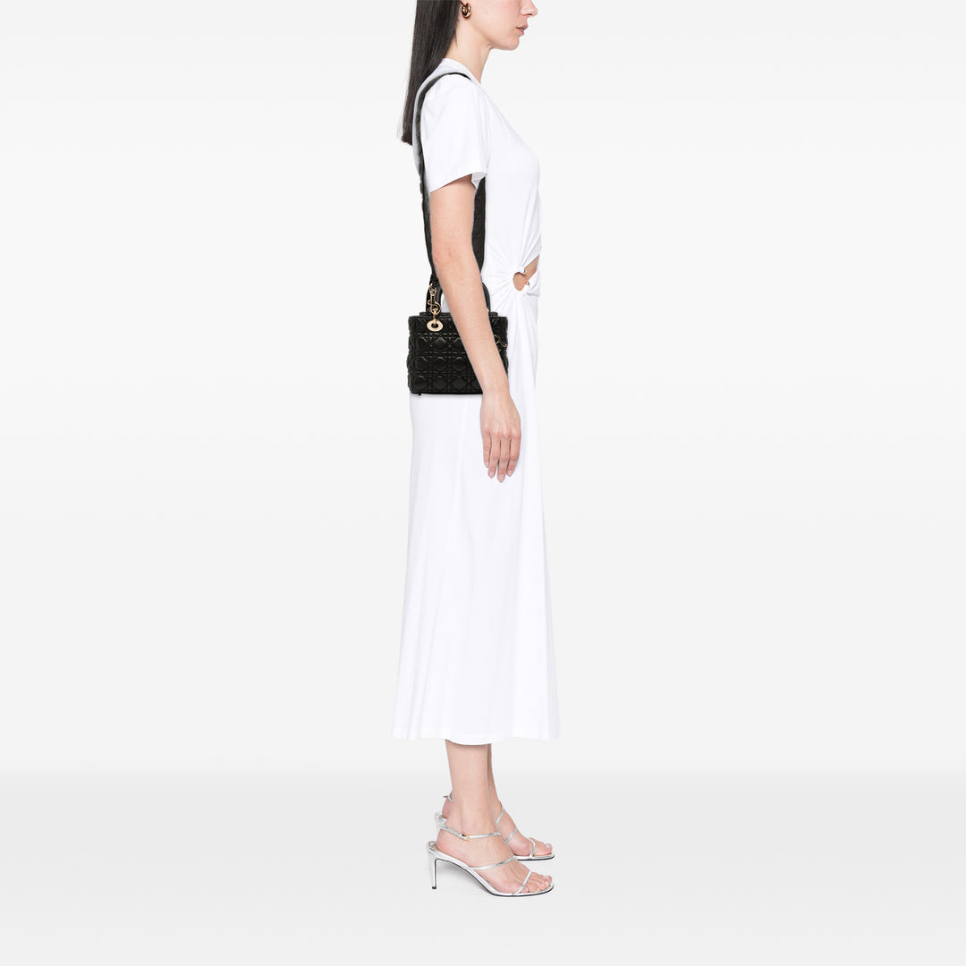 Dior Small Grained Cuir de veau Cannage Supple Lady Dior Noir – GABY PARIS Authentique