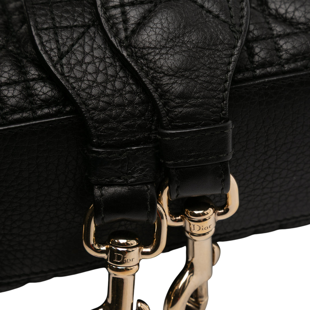 Dior Small Grained Cuir de veau Cannage Supple Lady Dior Noir – GABY PARIS Authentique