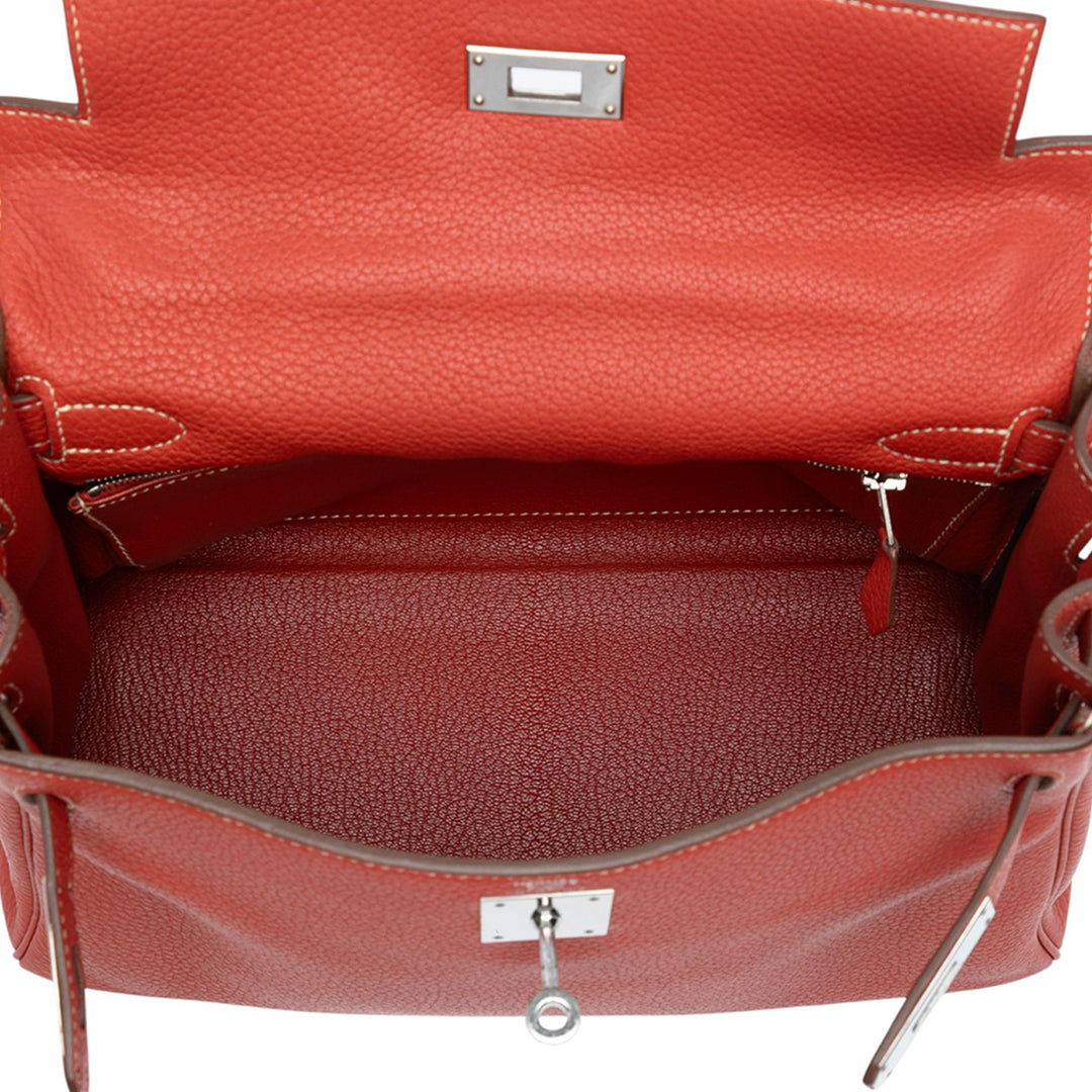 Hermès Togo Kelly II Retourne 28 Orange – GABY PARIS Authentique