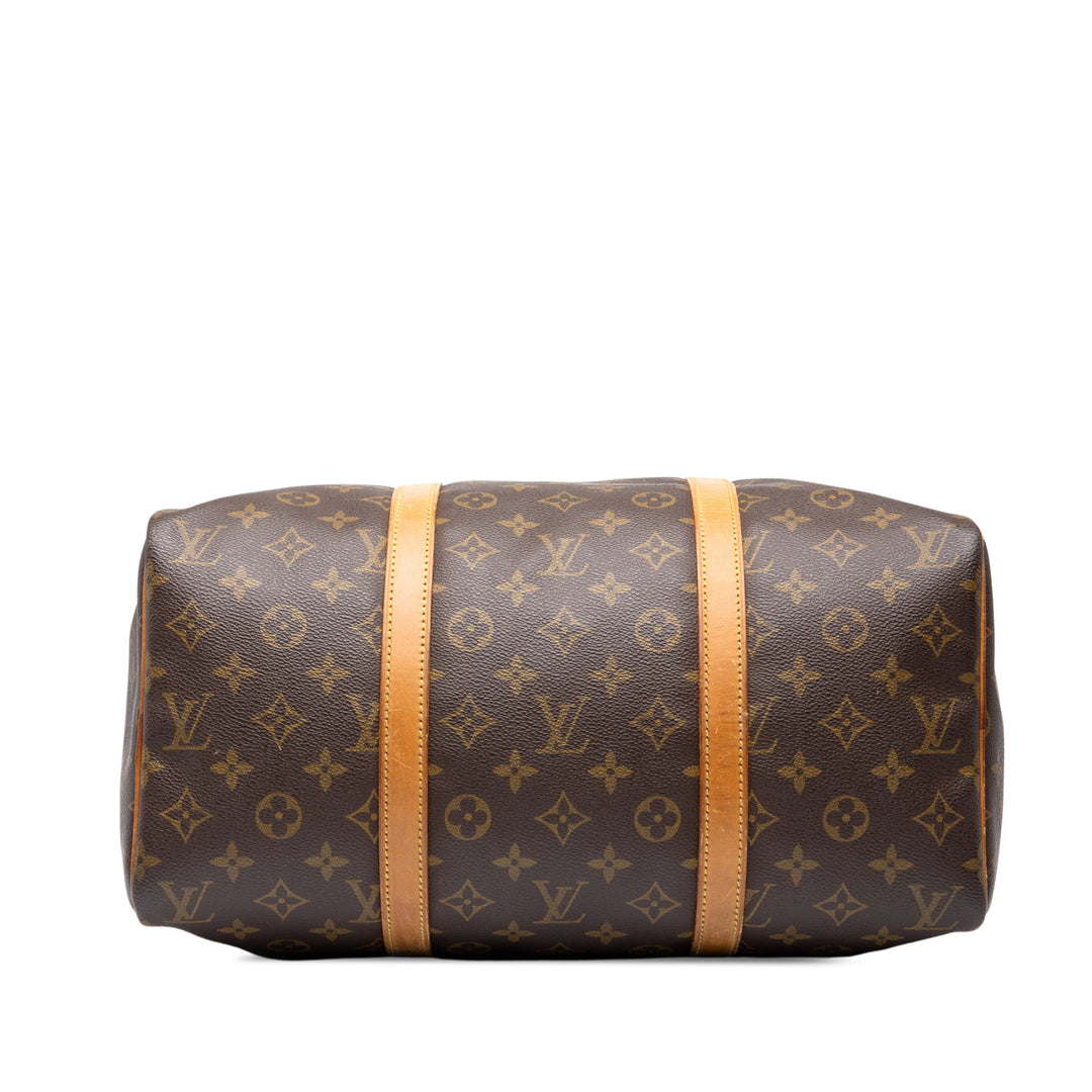 Louis Vuitton Sac de voyage Souple 35 Monogram Marron – vue 3 – GABY PARIS