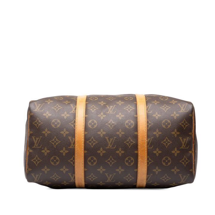Louis Vuitton Sac de voyage Souple 35 Monogram Marron – vue 3 – GABY PARIS