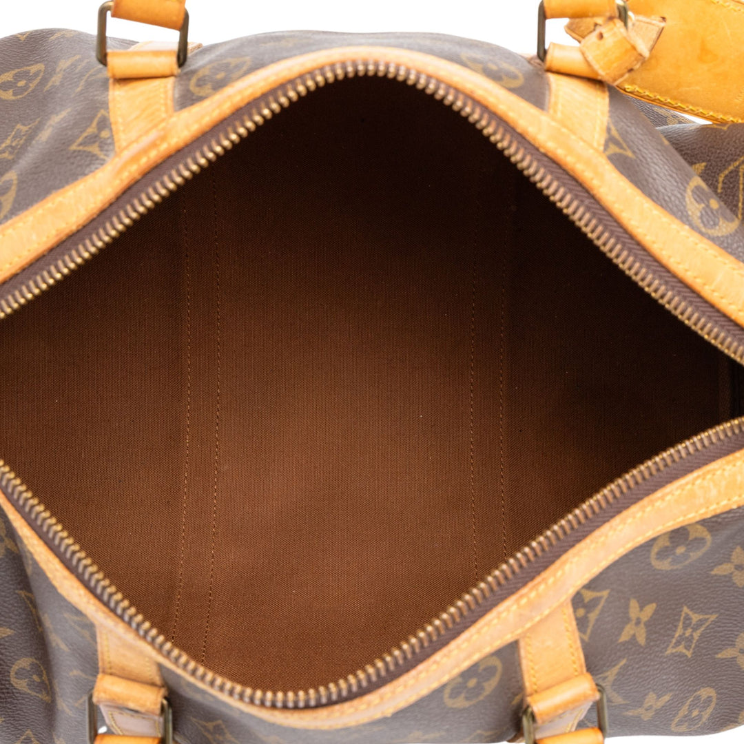 Louis Vuitton Sac de voyage Souple 35 Monogram Marron – vue 4 – GABY PARIS