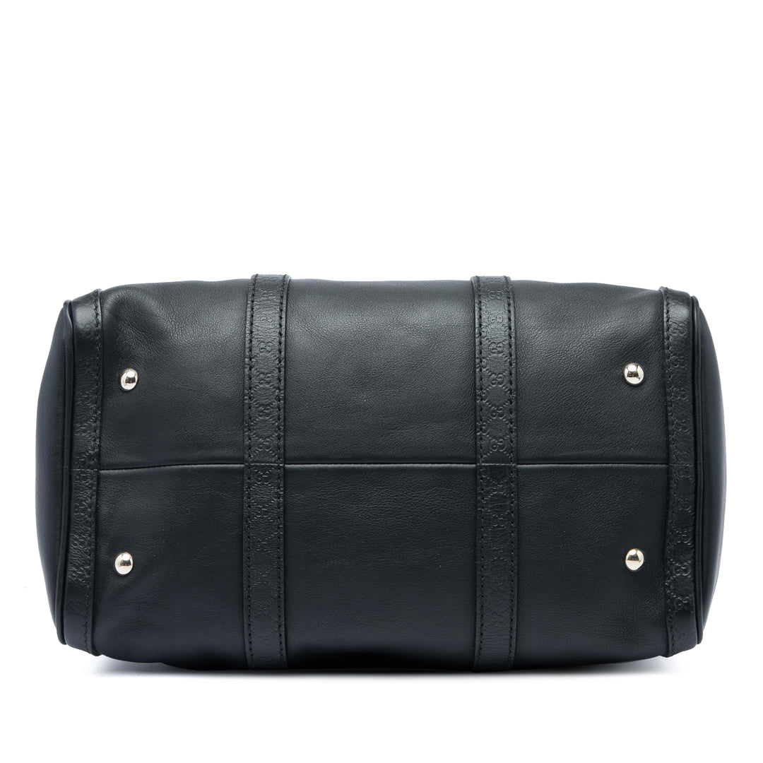 Guccissima à finitions Joy Boston Sac Moyen Cuir de veau Noir