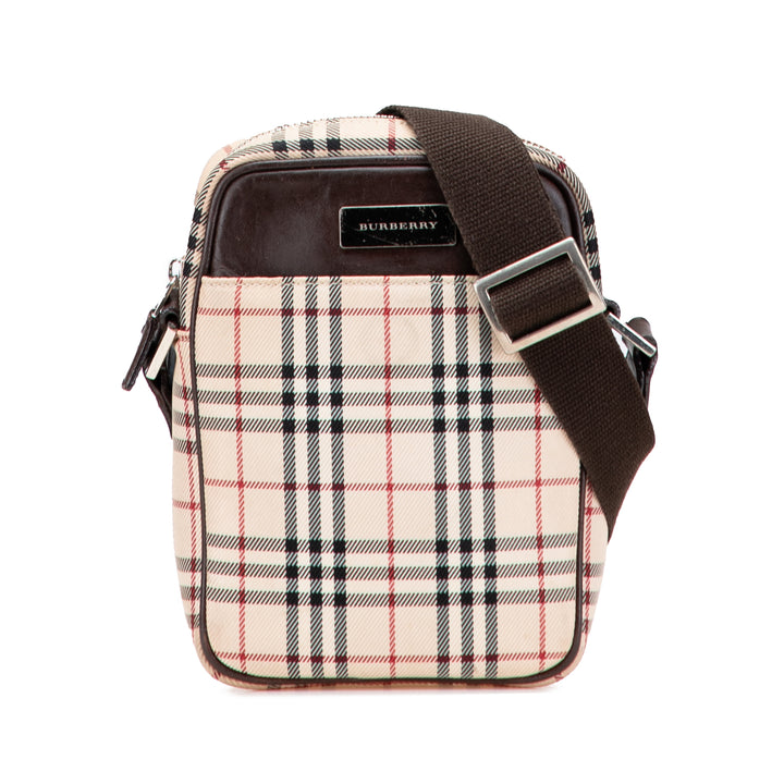 Burberry Sac bandoulière House Check Marron – vue principale – GABY PARIS