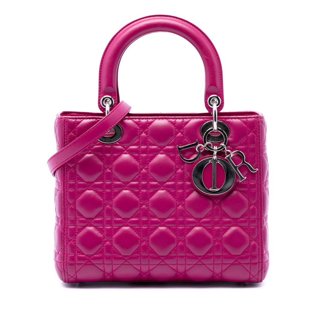 Dior Medium Cuir d’agneau Cannage Lady Dior