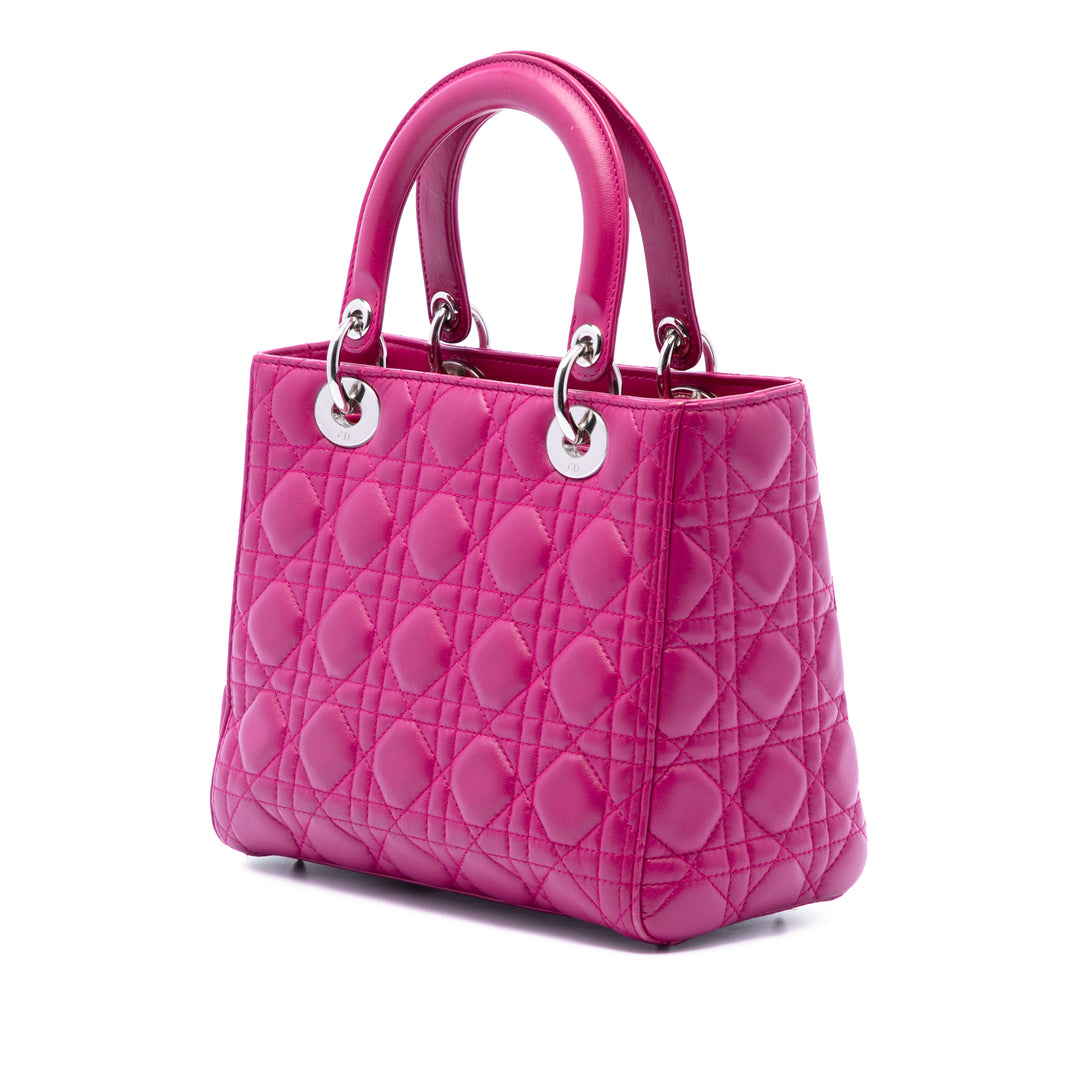 Dior Medium Cuir d’agneau Cannage Lady Dior