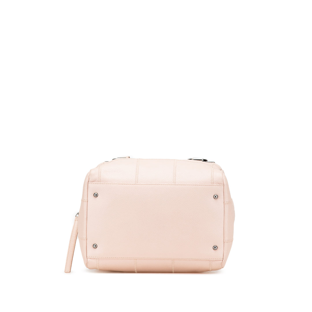 Small Choco Bar Caviar LAX Bowler Bag Brown - Gaby Paris