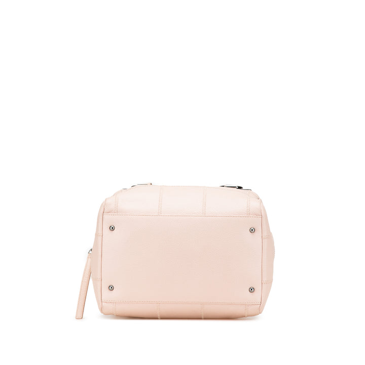 Small Choco Bar Caviar LAX Bowler Bag Brown - Gaby Paris