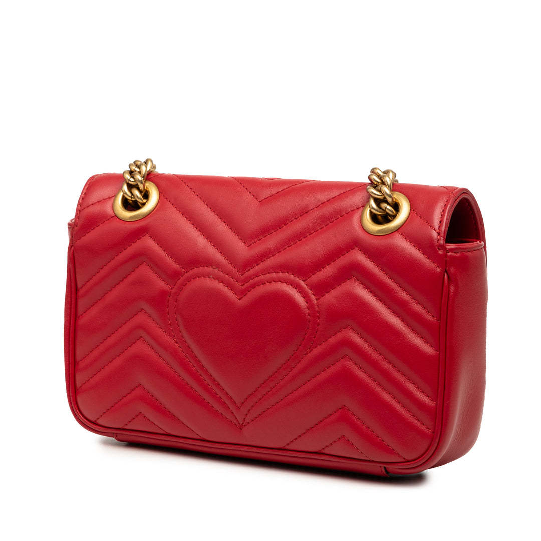 Gucci Small GG Marmont Matelasse Cuir de veau Sac bandoulière