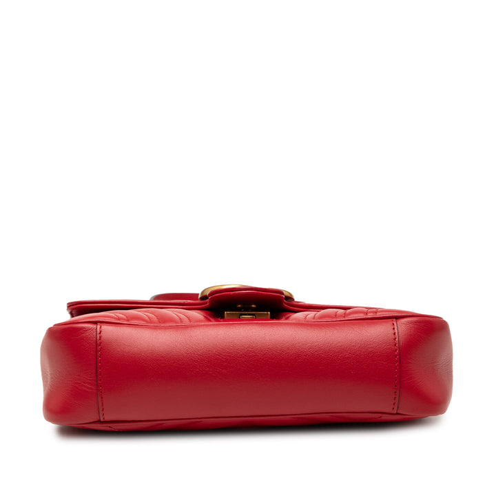 Gucci Small GG Marmont Matelasse Cuir de veau Sac bandoulière