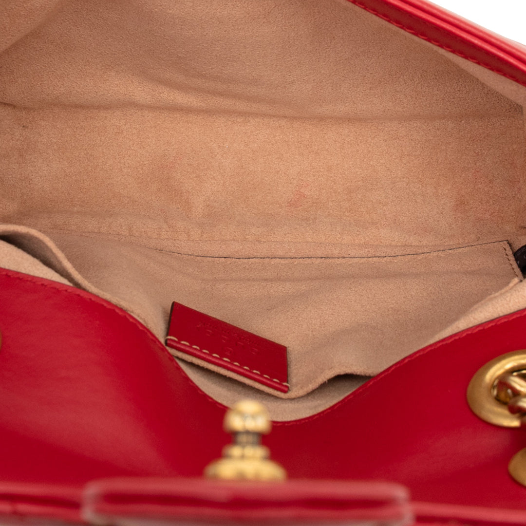 Gucci Small GG Marmont Matelasse Cuir de veau Sac bandoulière