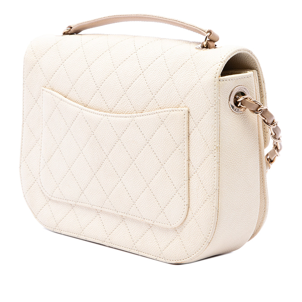 Chanel Sac à main Paris Cuba Thread Around à rabat Moyen Cuir caviar Marron – vue 2 – GABY PARIS