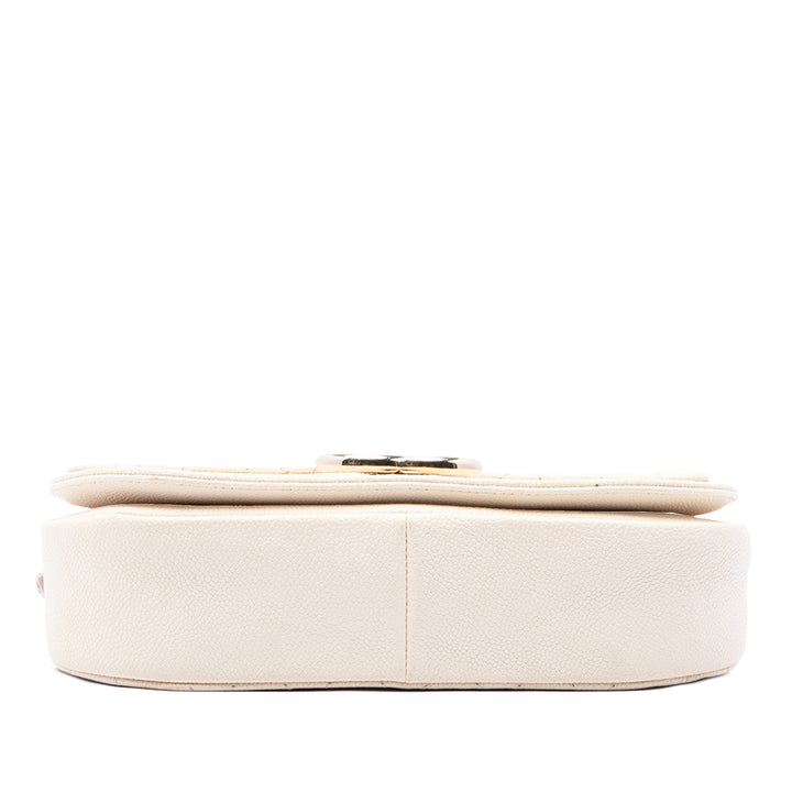 Chanel Sac à main Paris Cuba Thread Around à rabat Moyen Cuir caviar Marron – vue 3 – GABY PARIS