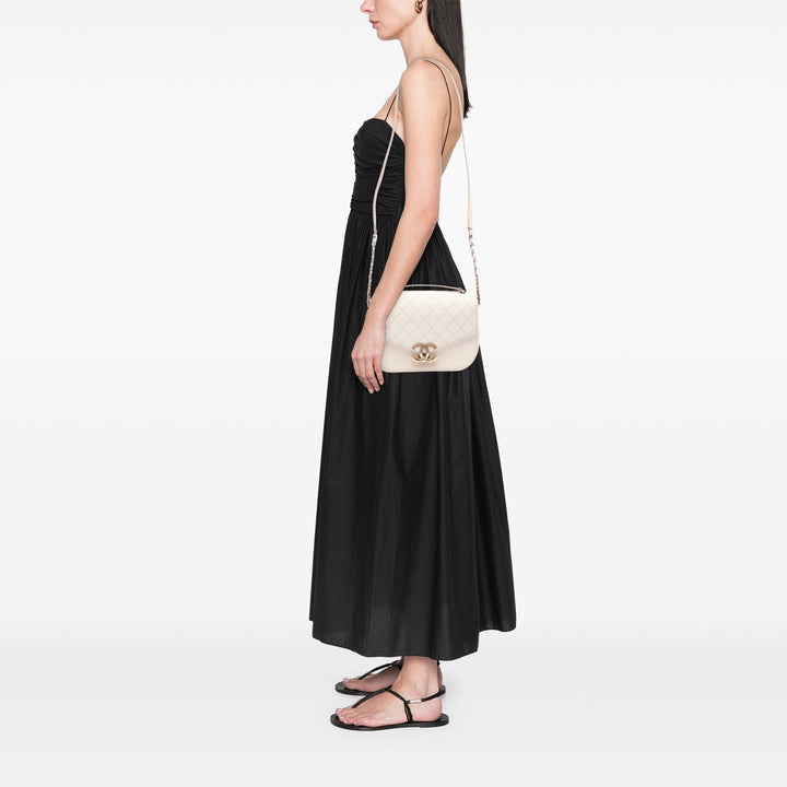 Chanel Sac à main Paris Cuba Thread Around à rabat Moyen Cuir caviar Marron – vue 6 – GABY PARIS