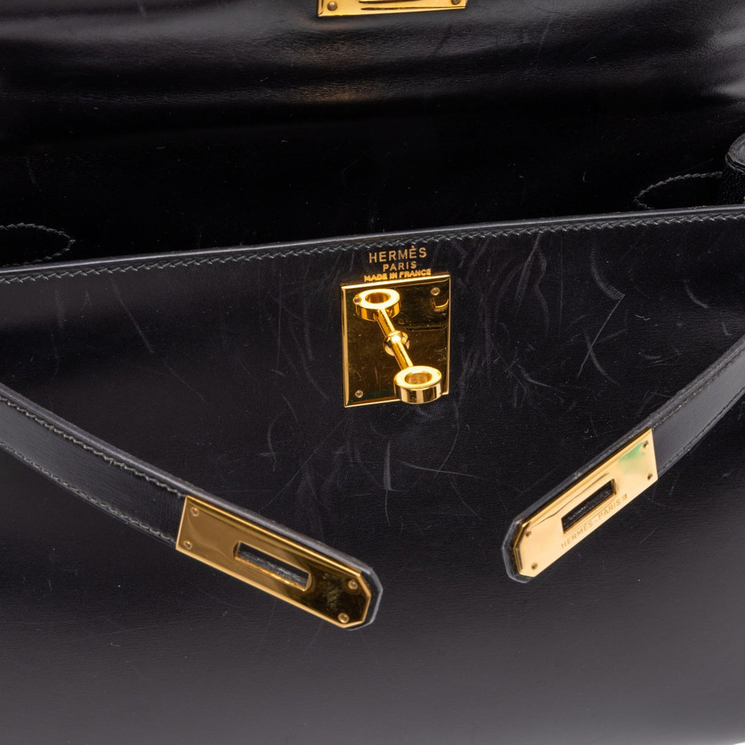 Hermès Box Veau Kelly Sellier 28 Box Noir – vue 6 – GABY PARIS