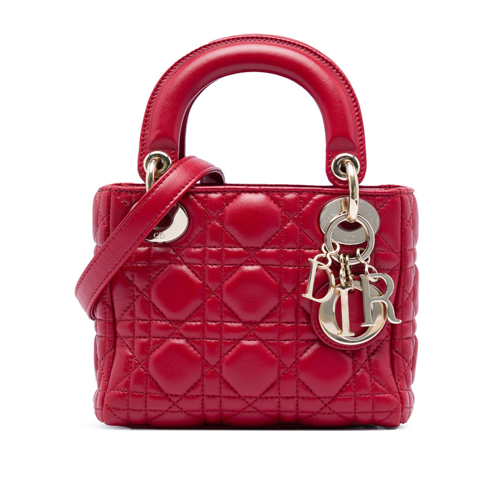 Dior Mini Cuir d’agneau Cannage Lady Dior