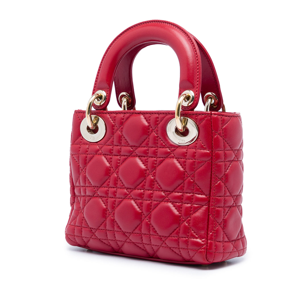 Dior Mini Cuir d’agneau Cannage Lady Dior