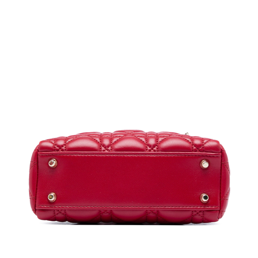 Dior Mini Cuir d’agneau Cannage Lady Dior