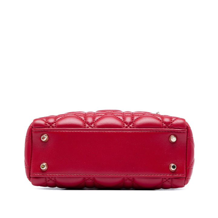 Dior Mini Cuir d’agneau Cannage Lady Dior