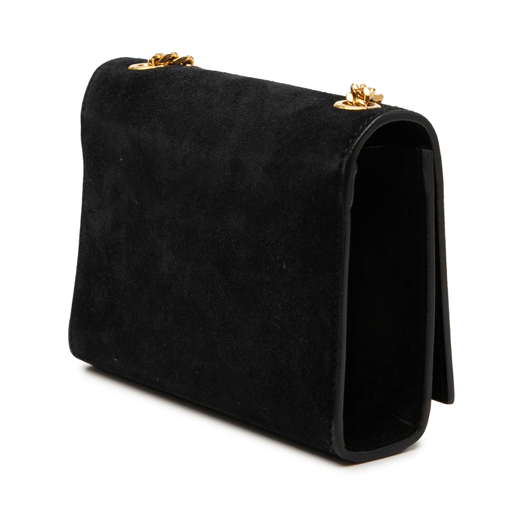 Saint Laurent Small Daim Monogram Kate Pompon Sac porté croisé