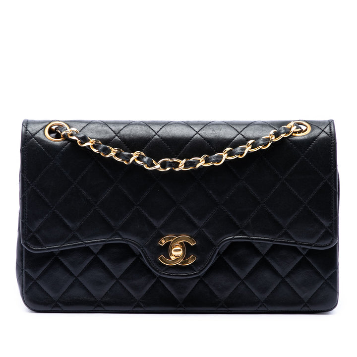 Chanel Medium CC Matelassé Cuir d’agneau Double rabat