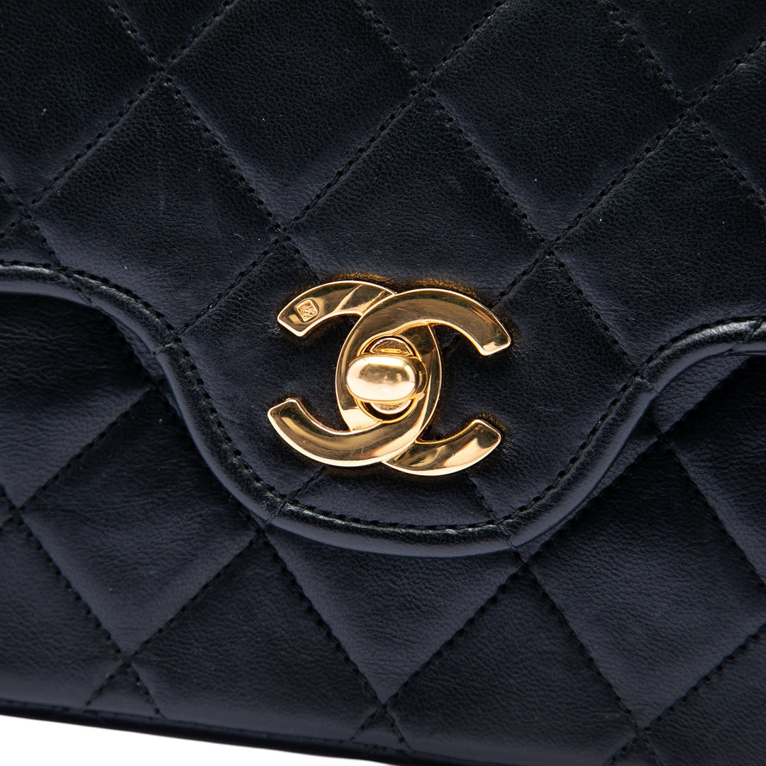 Chanel Medium CC Matelassé Cuir d’agneau Double rabat