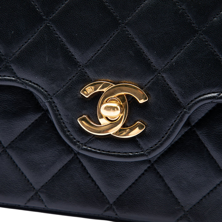 Chanel Medium CC Matelassé Cuir d’agneau Double rabat