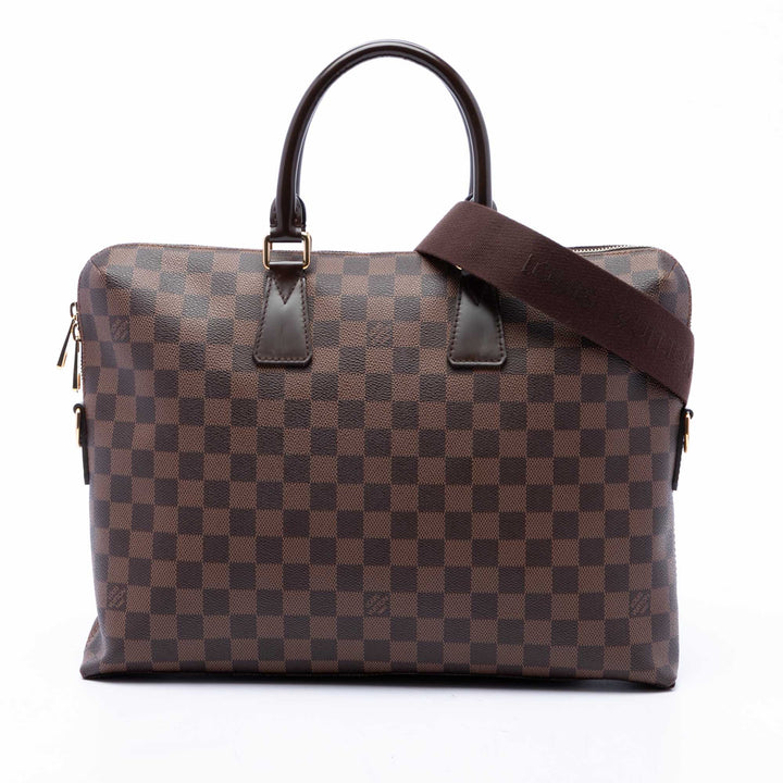 Louis Vuitton Porte Documents Jour Damier Ébène Marron – vue principale – GABY PARIS