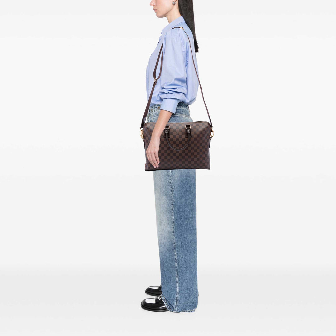 Louis Vuitton Porte Documents Jour Damier Ébène Marron – vue 6 – GABY PARIS