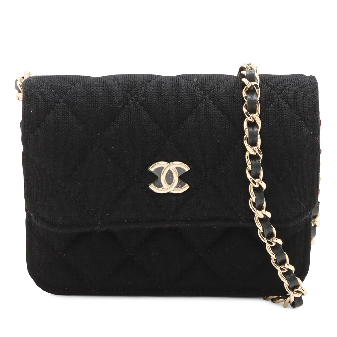 Chanel Mini CC Matelassé Jersey VIP à rabat