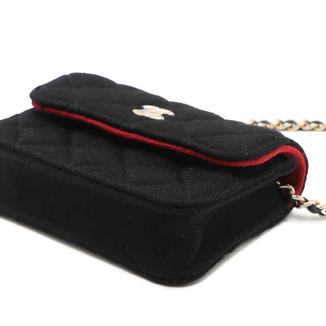 Chanel Mini CC Matelassé Jersey VIP à rabat