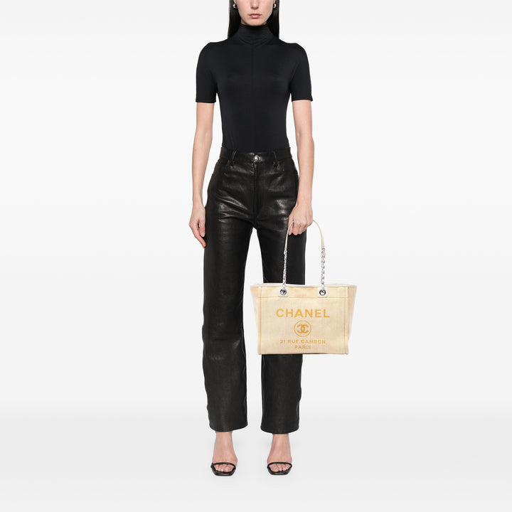 Chanel Small Raffia Deauville Cabas