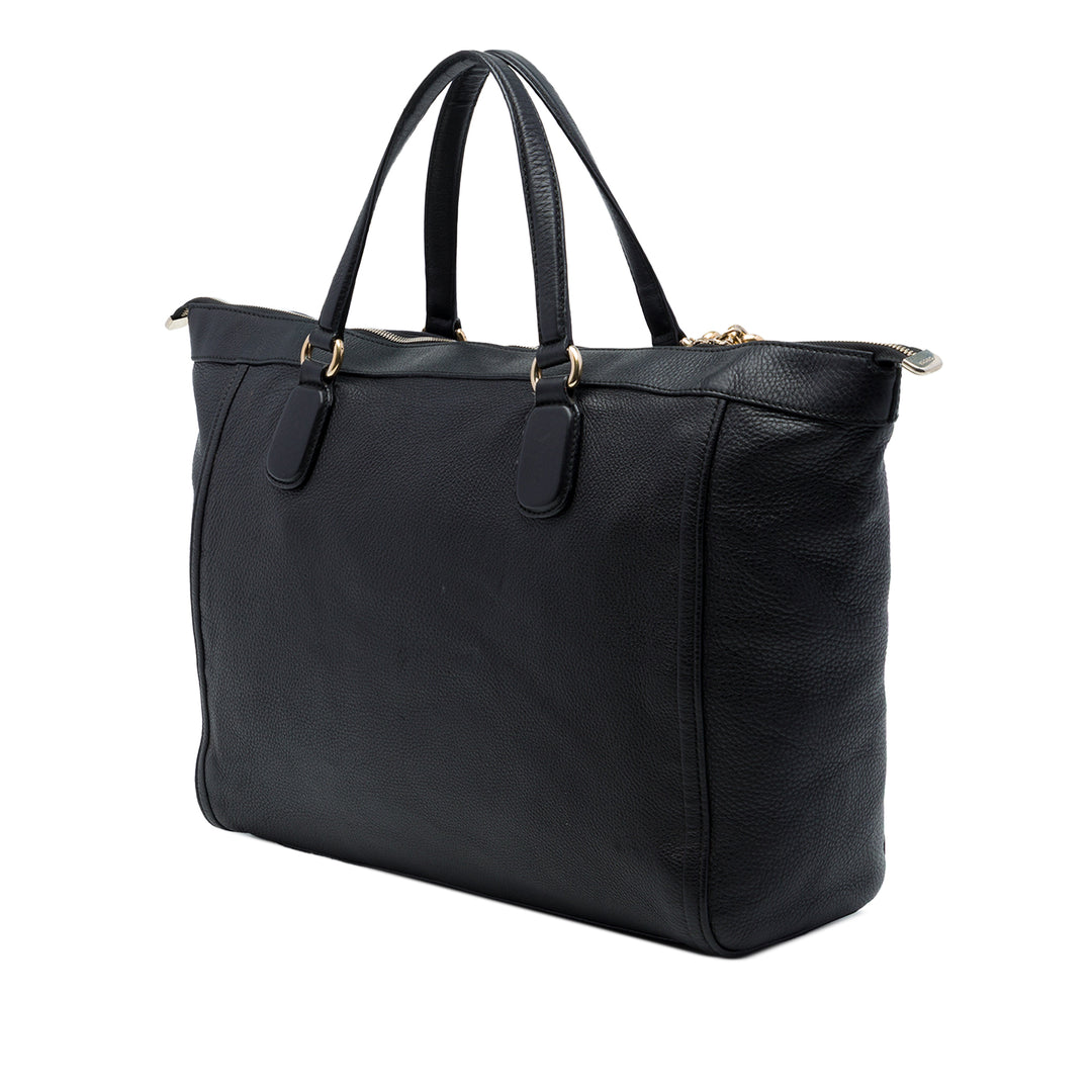 Gucci Soho Working Cabas Grand Cuir de veau Noir